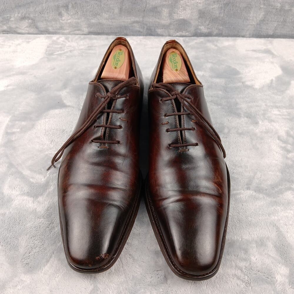 Magnanni Crucero Wholecut Oxford Shoes Men's Size 9.5 M Cognac Leather 18576 - Picture 2 of 16
